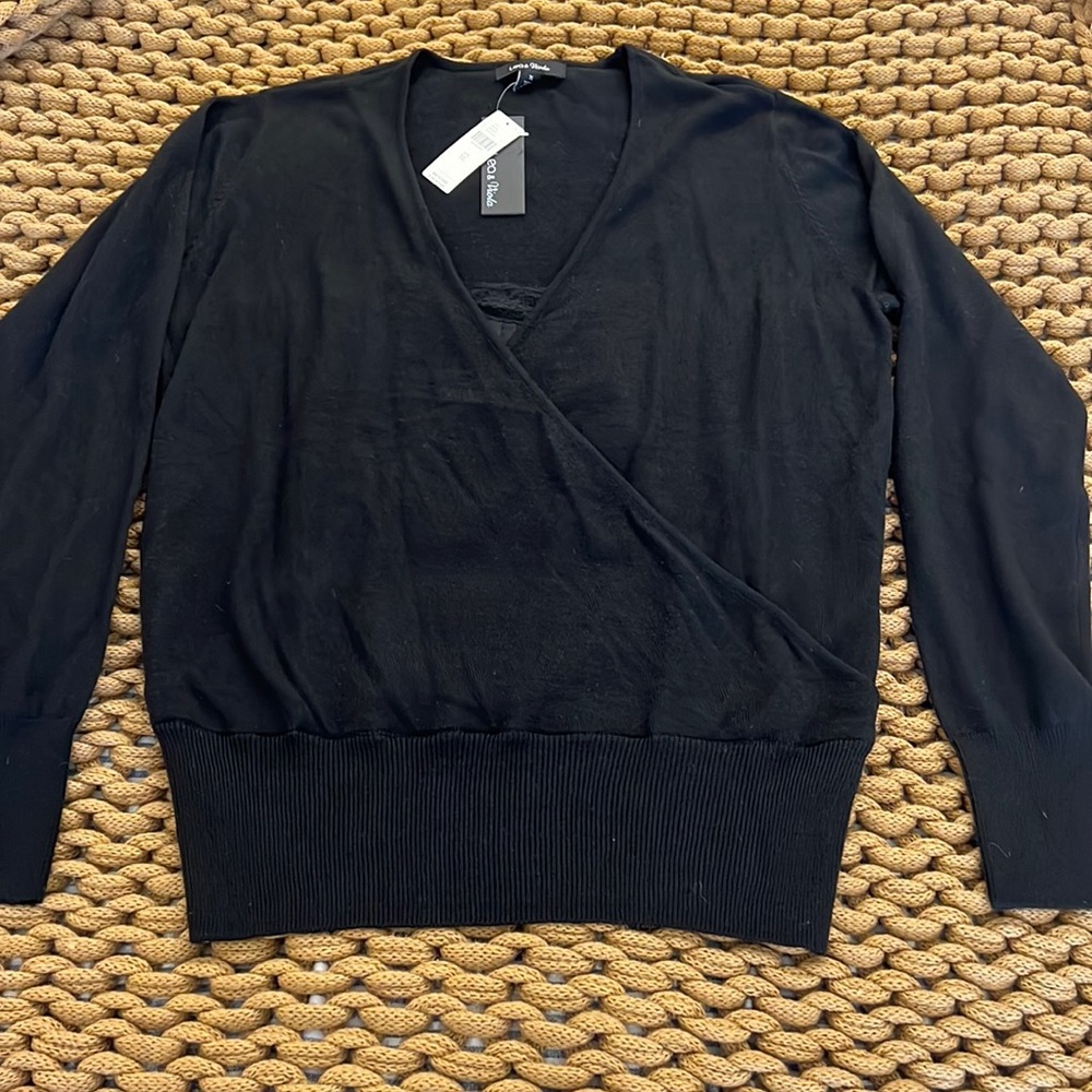 Lea and Viola black long sleeve sweater